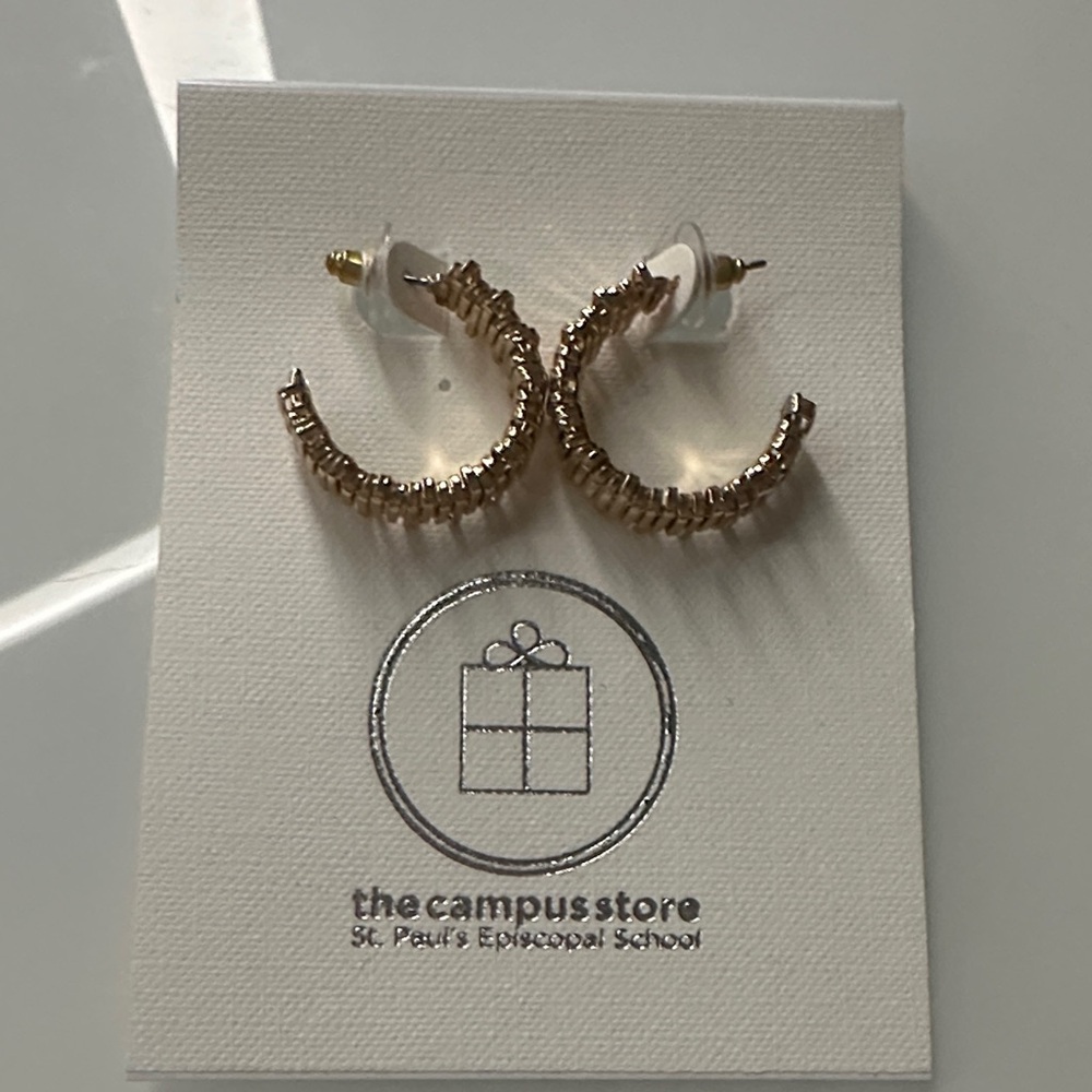 Textured Gold Hoop Earrings